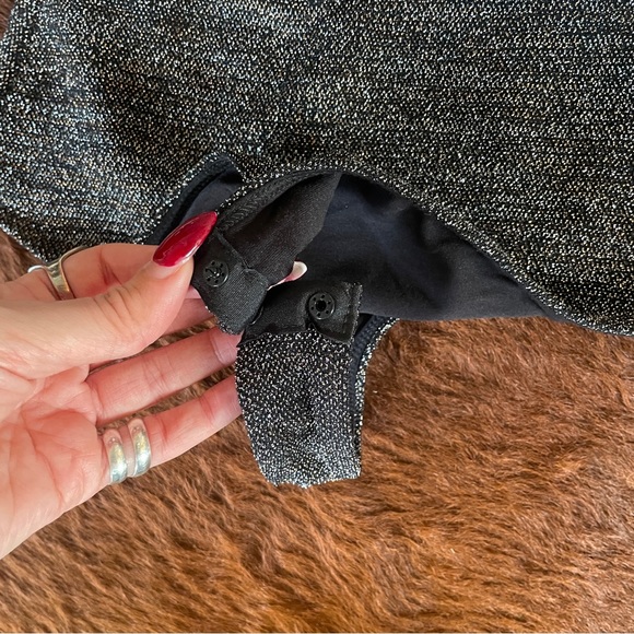 STRAPLESS ALIX NYC GOLD GLITTER BODYSUIT - Picture 3 of 4